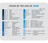 You0055 Mouse Pad with Spanish Keyboard Shortcuts I 9.5"" x 7.5"" I Standard Size Mouse Mat I Quality Print on Cellular Rubber I Non-Slip and Washable I