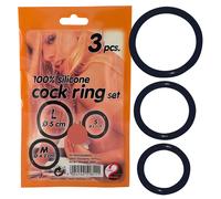 You2Toys - Trio d'anneaux pénis silicone - noir