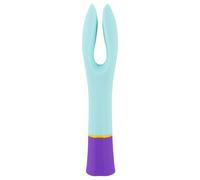 Vibromasseur vaginal double gode clitoris vibrant phallus anal lisse en silicone