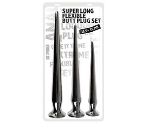 You2Toys Ensemble de plugs de bout à bout flexible super long-5387010000 Noir Taille Unique