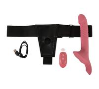 You2Toys - gode ceinture vibrant - set complet - silicone rouge