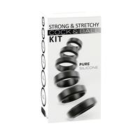 You2Toys - lot d’anneaux pour pénis et testicules (noir) - 6 pcs