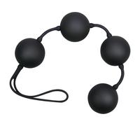 String d'amour noir avec 4 boules