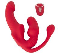 You2Toys Strapless - vibromasseur harnais sans sangle à 3 branches (rose)