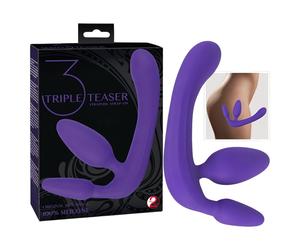 You2Toys - Triple gode ceinture sans harnais (violet)