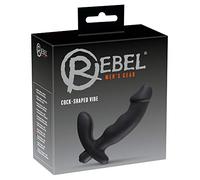 Vibromasseur double gode réaliste avec stimulateur clitoris en silicone noir