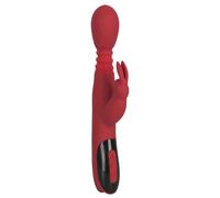 You2Toys - Vibromasseur point G pulsant rotatif chauffant - silicone rouge
