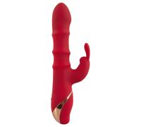 You2Toys - vibromasseur rabbit à anneau mobile - silicone rouge