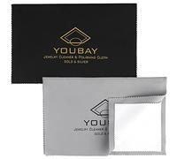 YouBay Jewelry Cleaning Cloth & Silver Polishing Cloth, 11'' x 14'' Jewelry Polishing Cloth for Sterling Silver | Gold | Brass | Platinum, Has Both Cleaning and Polishing Cloth Sewn Together