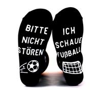 youbeautify Chaussettes de football cadeaux pour hommes Nouveauté Chaussettes amusantes avec inscription en allemand « Bitte Nicht Stören Ich Schaue Fußball Geschenke für Männer Jungen Vatertag