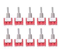 Youbones 10 X Mini Momentary (On) Off (On) Interrupteur à Bascule ModèLe Railway SPDT 12V, Argent