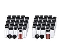 Youbones 100Pcs Pots à épices en Plastique avec Couvercles Shaker Contenants à épices Bouteilles à épices en Plastique Assaisonnement Shaker Jars 3.3Oz/100Ml Noir
