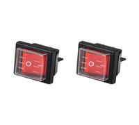 Youbones 2 PC 36 X 29 mm SPST 4 Broches Interrupteur à Bascule Étanche pour Aspirateurs Industriels avec Couvercle Étanche