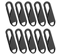 Youbones 20 Pièces Réparation de Fermeture à Glissière de Remplacement pour Tirette à Glissière pour Tirette Fixation Universelle pour Glissière en Métal (Noir)