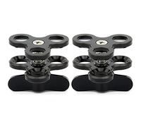 Youbones 2X Alliage D'Aluminium Bras Articulés À Rotule 3 Section Joint À Rotule Pince Remplir Lumière Support Lampe La Plongée sous-Marine Photographie Accessoire pour Noir