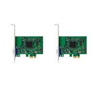 Youbones 2X Carte Graphique ST425 PCIe X1 AST2400 2K VGA 1920 X 1200 32 Bpp à 60 Hz pour 10/11, Adaptateur de Carte D'Extension PCIE 32/64 Bits