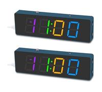 Youbones 2X Kit de Pratique de Soudure, Kit de Réveil Numérique à 4 Chiffres avec Modes Colorés RVB, Kit de Projet de Soudure D'Horloge DIY