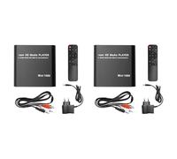 Youbones 2X Lecteur Multimédia MKV 264 HDD Full HD 1080P USB Media Player avec SD Media TV Box Support RMVB WMV HDD Player EU Plug