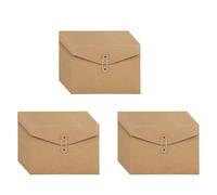 Youbones 30 Pièces Enveloppe Chemises de Fichiers Format Lettre A5 Organiseur de Documents pour Bureau École Marron