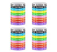 Youbones 36 Pièces Jésus t'aime Bracelets en Silicone Bracelets en Caoutchouc Colorés Bracelets en Silicone Chrétiens Jeunes Adultes