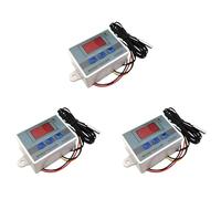 Youbones 3X Contrôleur de Température LED Numérique Professionnel 12 V W3002 Régulateur de Thermostat 10 A XH-3002