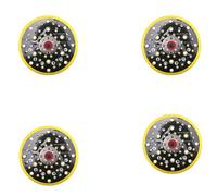 Youbones 4 Pièces 150 mm 5/16 Filetage 52 Trous Moyenne Densité Aléatoire Ponceuse Orbitale Crochet et Boucle Support Compatible avec CEROS DEROS