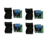 Youbones 4X 12V DC 1CH 433MHz Interrupteur de Commande A Distance Sans Fil Module de Relais Recepteur Universel 433 MHz Kit