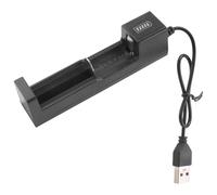 Youbones Chargeur de Batterie Rechargeable Universel à Chargement USB 1 Slot pour 18650 26650 14500 16340 ABS