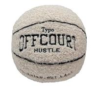 Youbones Coussin de basket-ball Offcourt, coussin en forme de basket-ball, polaire en peluche, coussin de lancer de basket-ball brodé, peluche moelleuse, durable, facile à utiliser