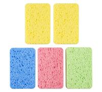 Youbones Grandes éPonges en Cellulose, éPonges de Cuisine pour Vaisselle, éPonges à RéCurer, éPonge à RéCurer Anti-Rayures pour Batterie de Cuisine 5 PièCes