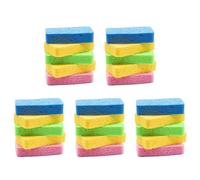 Youbones Grandes Éponges en Cellulose, Éponges de Cuisine pour Vaisselle, Éponges à Récurer, Éponge à Récurer Anti-Rayures pour Batterie de Cuisine 25 Pièces