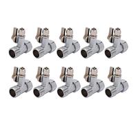 Youbones Lot de 10 adaptateurs d'eau alimentaire Ro 1/2 à 1/4 pour robinet à boisseau sphérique - Alimentation par osmose inverse - Argenté