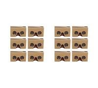 Youbones Lot de 12 lunettes 3D pour smartphone Cardboard V2 VR 4,5-6 + bandeau