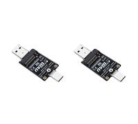 Youbones Lot de 2 boîtiers adaptateurs M.2 vers USBA de type C pour boîtier de disque dur NVME JMS583 10 Gbit/S - Prend en charge les SSD de taille 2230