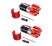 Youbones Lot de 2 moteurs brossés 370 + refroidisseur en aluminium pour C14 C24 B14 B24 B16 B36 Rouge