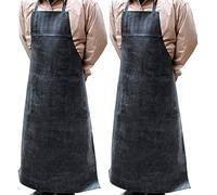 Youbones Lot de 2 tabliers en vinyle imperméables en caoutchouc haute performance industriels tabliers réglables en caoutchouc pour hommes