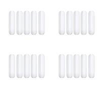 Youbones Lot de 20 mélangeurs magnétiques en PTFE de 25 mm, couleur blanche, tige de laboratoire, tige de mélange, 7 mm 25 mm