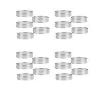 Youbones Lot de 20 moules à gâteau en forme de cercle en acier inoxydable - Perforation pour fruits, gâteaux, quiche et mousse