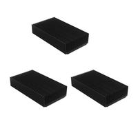 Youbones Lot de 3 grands dissipateurs thermiques en aluminium - 4,72 x 2,72 x 1,06 / 120 x 69 x 27 mm - Noir - Oxyde de refroidissement - 22 Fin