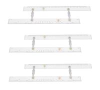 Youbones Lot de 3 règles marines parallèles - Points d'attribution pour tracer les règles parallèles - 450 mm
