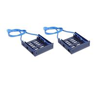 Youbones Lot de 4 panneaux avant USB 3.0 avec appareil 3,5 / HDD ou SSD 2,5 vers disque dur 5,25 vers support de baie de lecteur optique