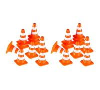 Youbones Mini CôNes de Signalisation 20 PièCes CôNes de Route Miniatures CôNes de Construction Enfants CôNes de Signalisation Panneaux de Signalisation