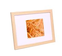 YOUCAI Cadres Photo Rectangulaires en Bois, Cadre Portrait avec Support Ou Support Mural Cadre Décoratif Cadre de L'Image Décoration Maison,20.3x25.4cm,Naturel