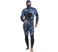 YOUCAI Homme Combinaison de Plongée 5mm Neoprene Camouflage Combinaison Plongée Tenue De Plongée Underwater Spearfishing Surfing Snorkeling Hunting Fish MY080Two5mm XXL
