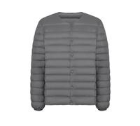 YOUCAI Homme Doudoune col V Couleur unie Manteaux d'hiver isolants Manches longues Portable et léger Veste de randonnée et de Voyage Coupe-Vent Parka Outwear Gris