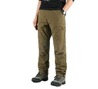 YOUCAI Homme Pantalon Lâche Plein Air Ceinture Élastique Pantalon de Travail Pantalon Cargo Pantalons avec Multi Poches Pantalon Plus Velours,Jaune,XL