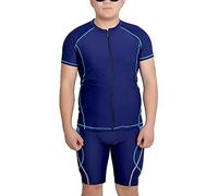YOUCAI Hommes Professionnel Contraste Maillot de Bain Grande Taille Base Layer T-Shirt et Maillot de Bain Combinaison à séchage Rapide Surf Plongée Sportif de Plage Marin 5XL