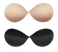 YOUCAI Soutien Gorge 2 Paires Soutien-Gorge Réutilisable Respirant Auto-Adhésif Soutiens-Gorge Adhesif Push Up Invisible pour Robe Dos Nu