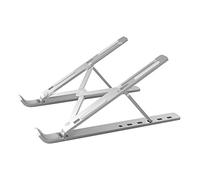 YOUCAI Support de Ordinateur Portable Ventilé en Aluminium, Réglable Inclinable Ergonomique Stand de Bureau Pliable pour Macbook Air Pro/Pc/Ipad/Notebook/Tablette Argent