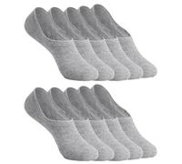 YOUCHAN 10 Paires Chaussettes Invisible Hommes Femmes Basses et Courtes en Coton Socquettes pour Mocassins Souliers Loafers Gris 43-46